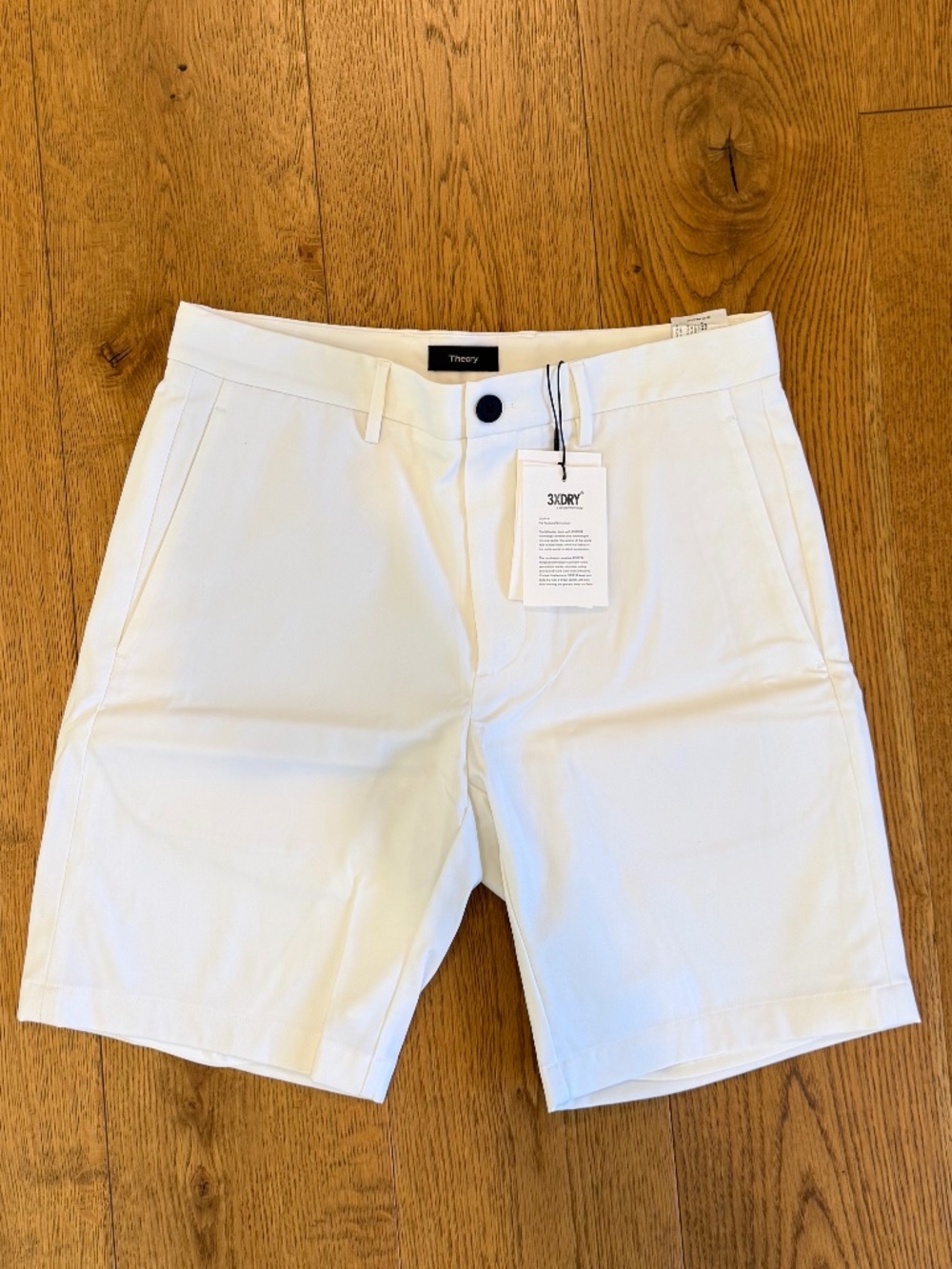 Theory Zaine SW Neoteric 3XDRY White Performance Golf Shorts Men's 30 NWT